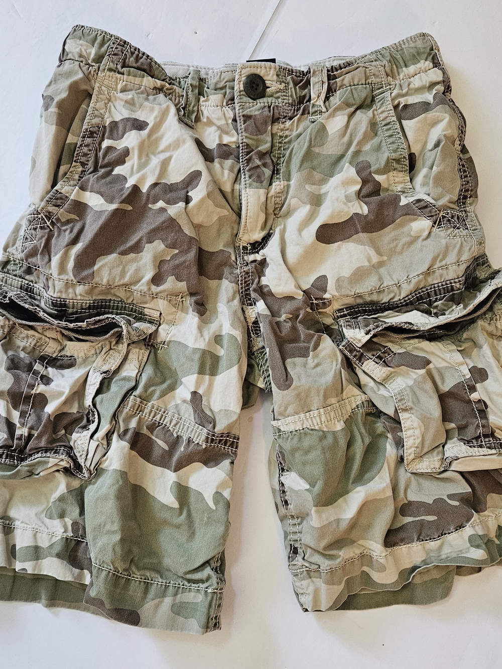 GAP Kids Camouflage Cargo Shorts - Green & Brown Camo